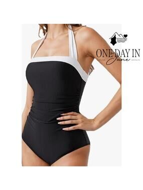 Aleumdr Halter One Piece Swimsuit Size L